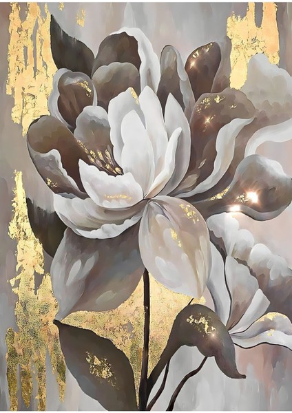 Gold Siyah Renk En Sevilen Çiçek Kombini Çerçeveli Cam Tablo 2'li modelleri