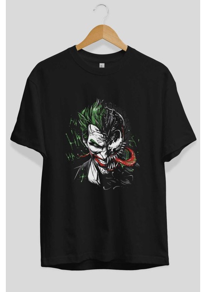 Venom (16) Ön Baskılı Siyah Oversize T-Shirt Bisiklet Yaka Erkek Kadın fiyatları