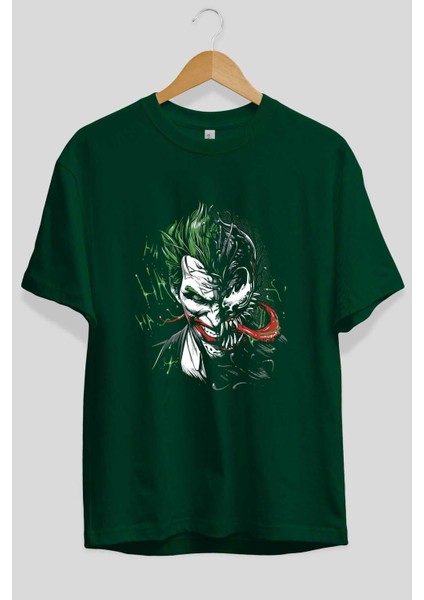 Venom (16) Ön Baskılı Zümrüt Yeşili Oversize T-Shirt Bisiklet Yaka Pamuk Erkek Kadın fiyatları