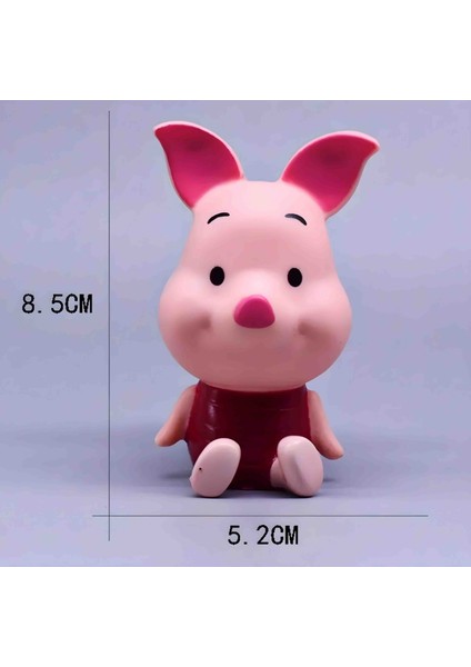 Winnie The Pooh Tiger Piglet 3'lü Figür Set Koleksiyon Hobi Masaüstü Süs