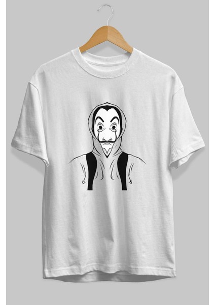 La Casa De Papel (7) Ön Baskılı Beyaz Oversize T-Shirt Bisiklet Yaka Erkek Kadın fiyatları