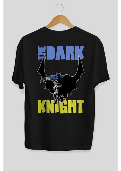 Batman (16) Arka Baskılı Siyah Oversize T-Shirt Bisiklet Yaka Pamuk Erkek Kadın fiyatları