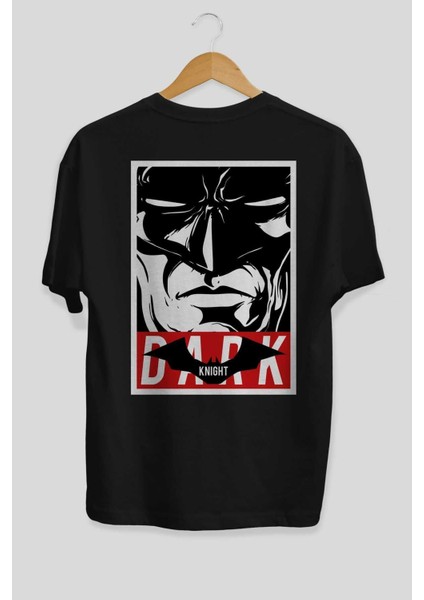 Batman (23) Arka Baskılı Siyah Oversize T-Shirt Bisiklet Yaka Pamuk Erkek Kadın fiyatları