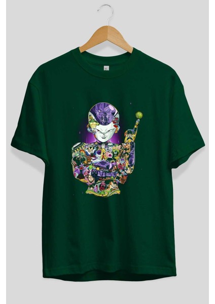 Dragon Ball Art (4) Anime Ön Baskılı Zümrüt Yeşili Oversize T-Shirt Erkek Kadın fiyatları