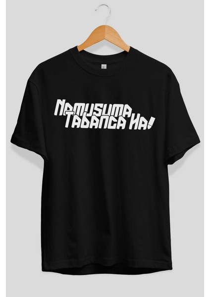 Namusuma Tabanca Ha Ön Baskılı Siyah Oversize T-Shirt Erkek Kadın Bisiklet Yaka fiyatları