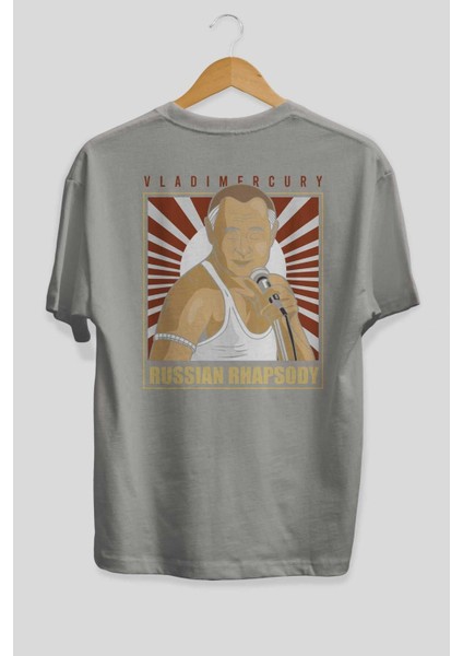 Freddy Puttin Arka Baskılı Gri Oversize T-Shirt Unisex Erkek Kadın Bisiklet Yaka fiyatları