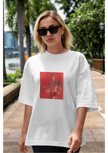 Sukuna Ryoumen 3 Anime Ön Baskılı Beyaz Oversize T-Shirt Erkek Kadın indirimleri