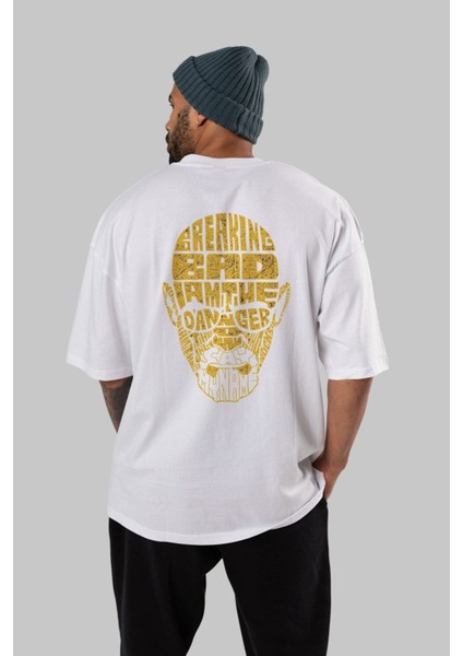 Breaking Bad Arka Baskılı Beyaz Oversize T-Shirt Erkek Kadın Bisiklet Yaka indirimleri