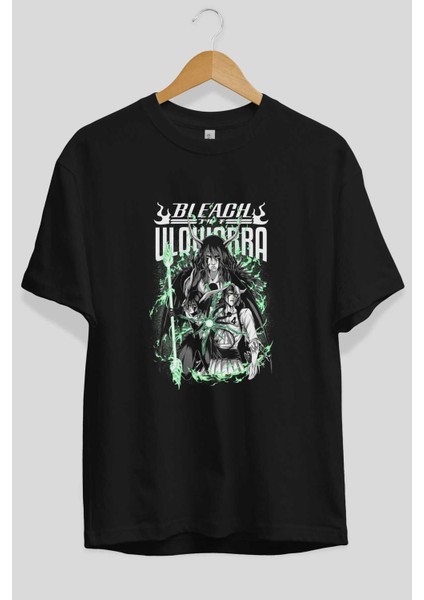 Bleach(Ulquıarra) Anime Ön Baskılı Siyah Oversize T-Shirt Erkek Kadın fiyatları