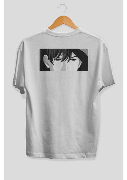 Wen-Li Yang 1 Anime Arka Baskılı Beyaz Oversize T-Shirt Pamuk Erkek Kadın fiyatları