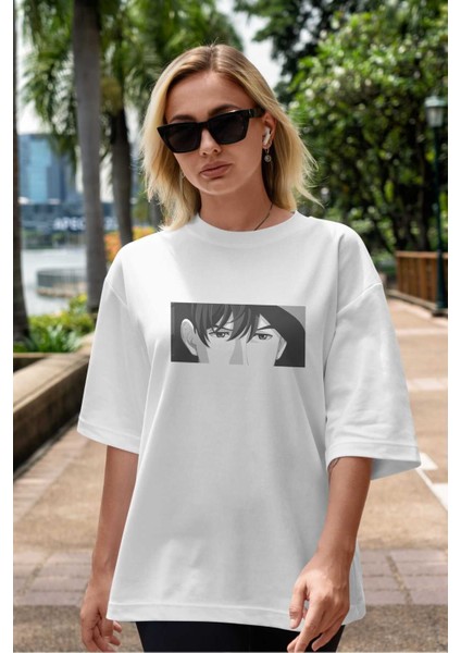 Wen-Li Yang 1 Anime Ön Baskılı Beyaz Oversize T-Shirt Erkek Kadın indirimleri