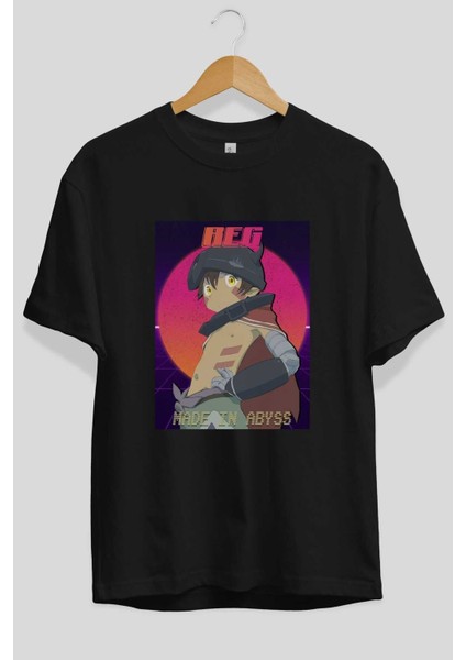 Reg 7 Anime Ön Baskılı Siyah Oversize T-Shirt Erkek Kadın fiyatları