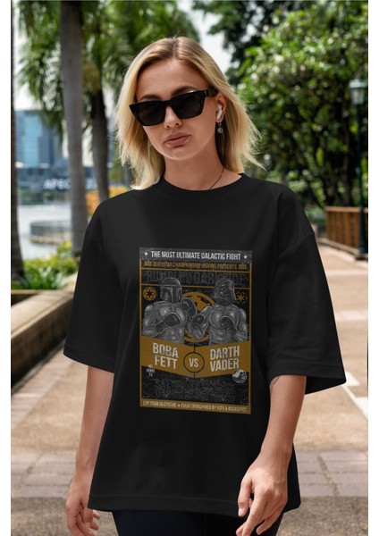 Rumble In The Darkside Ön Baskılı Siyah Oversize T-Shirt Erkek Kadın Bisiklet Yaka fiyatları