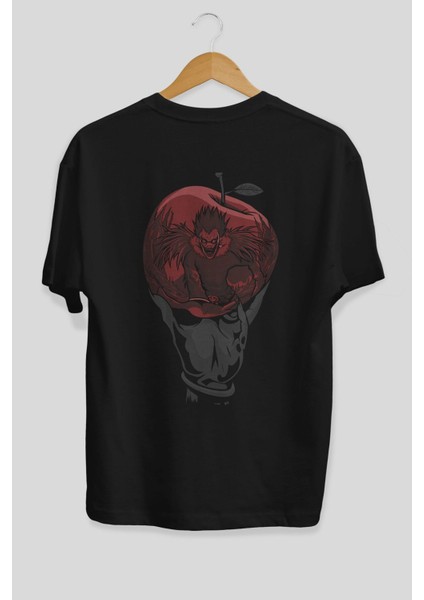 Death Note -Ryuk Anime Arka Baskılı Siyah Oversize T-Shirt Erkek Kadın fiyatları