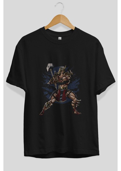 Emperor Ön Baskılı Siyah Oversize T-Shirt Erkek Kadın Bisiklet Yaka indirimleri