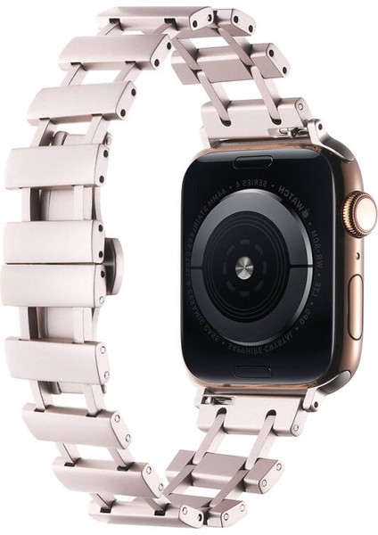 Apple Watch 44MM Kordon Ayarlanabilir Yapılı Zarif Metal KRD96