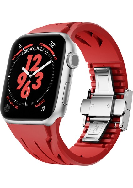 Watch 42MM Kordon Metal Tokalı Kesilebilir Silikon KRD-127