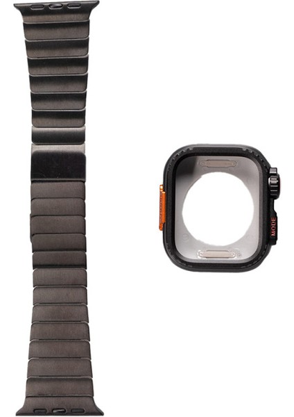 Apple Watch 7 45MM Kordon Kasa Korumalı Metal KRD-126