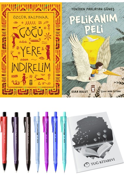 Yeniden Parlayan Güneş Pelikanım Peli ve Göğü Yere İndirelim 2'li Set - Kalem