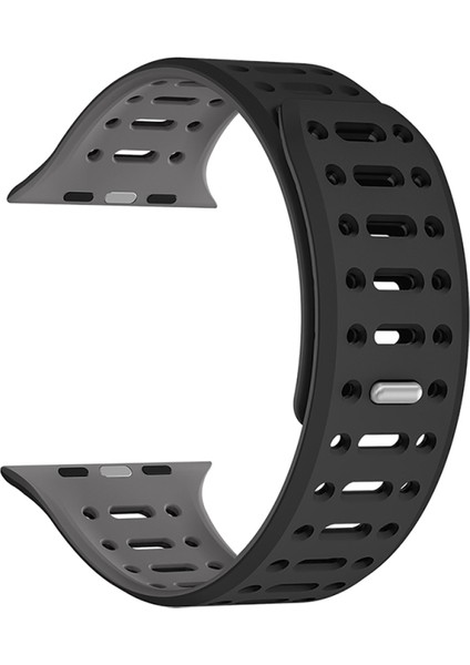 Apple Watch 38MM Kordon Çift Renki Şık Strap Silikon KRD124