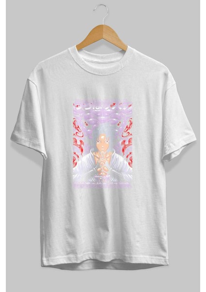 Naruto Sasuke Uchıha Anime Ön Baskılı Beyaz Oversize T-Shirt Erkek Kadın fiyatları