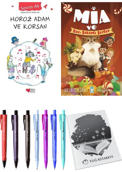 Mia ve Bazı Şekerli Şeyler ve Horoz Adam ve Korsan 2'li Set - Kalem
