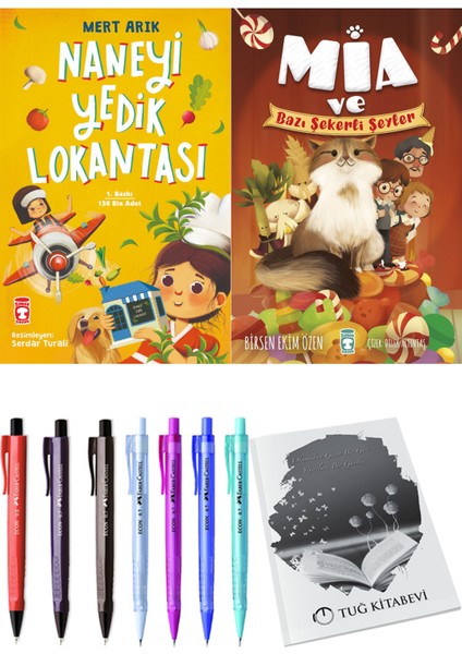 Mia ve Bazı Şekerli Şeyler ve Naneyi Yedik Lokantası 2'li Set - Kalem