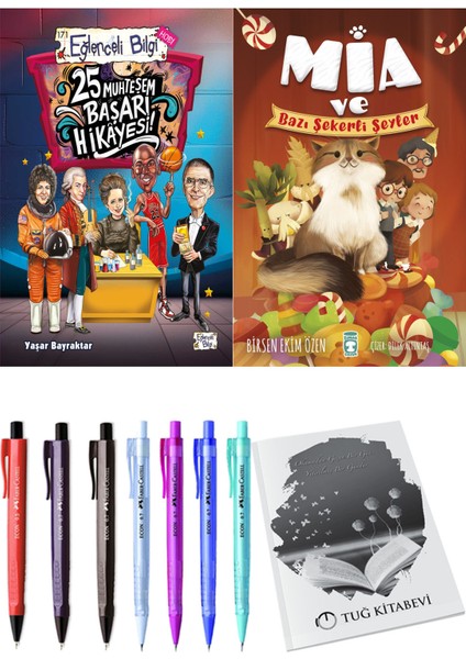 Mia ve Bazı Şekerli Şeyler ve 25 Muhteşem Başarı Hikayesi 2'li Set - Kalem