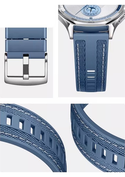 Huawei Watch Gt 5 Spor Görünümlü Dikiş Detaylı Şık Silikon Kordon KRD128 fırsatları