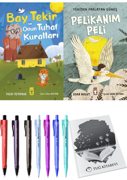 Yeniden Parlayan Güneş Pelikanım Peli ve Bay Tekir ve Onun Tuhaf Kuralları 2'li Set - Kalem