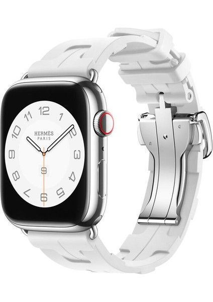 Apple Watch 7 45MM Kordon Sportif Tasarımlı Silikon KRD94