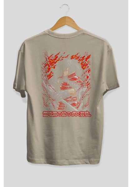 Naruto (12) Anime Arka Baskılı Bej Oversize T-Shirt %100 Pamuk Erkek Kadın fiyatları