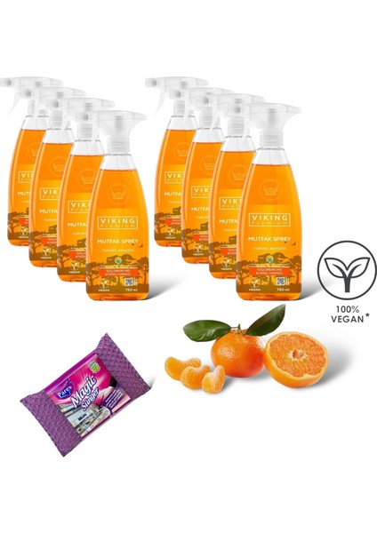 Premium 8 Adet Mutfak Spreyi + Magic Sünger