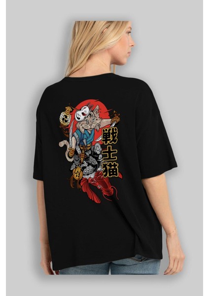 Trıbal (2) Anime Arka Baskılı Siyah Oversize T-Shirt Erkek Kadın fiyatları