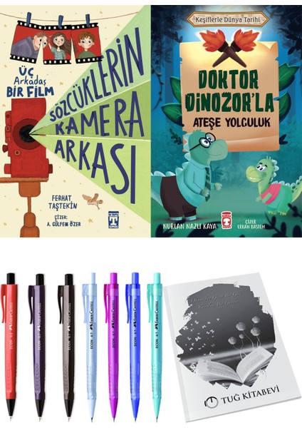 Doktor Dinozor'la Ateşe Yolculuk ve Sözcüklerin Kamera Arkası 2'li Set - Kalem