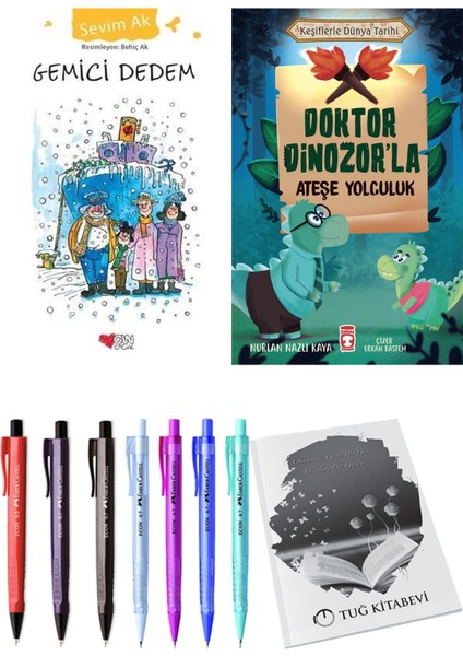 Doktor Dinozor'la Ateşe Yolculuk ve Gemici Dedem 2'li Set - Kalem