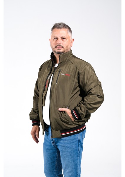 Günlük Kullanıma Uygun Dik Yaka Çizgili Ribanalı 3 Renk Battal Dahil 9 Beden 4 Mevsim Mont