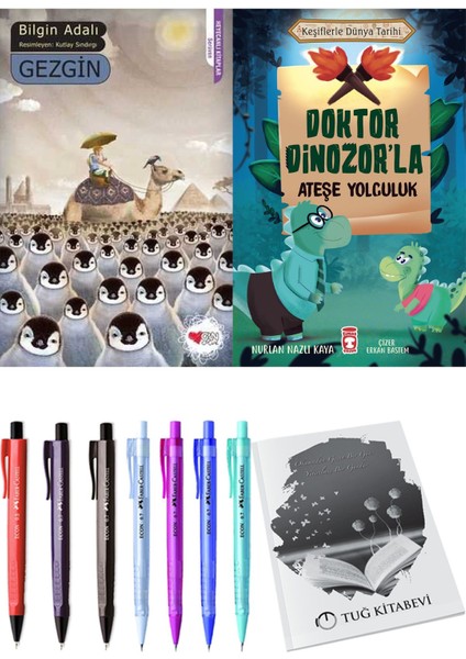 Doktor Dinozor'la Ateşe Yolculuk ve Gezgin 2'li Set - Kalem