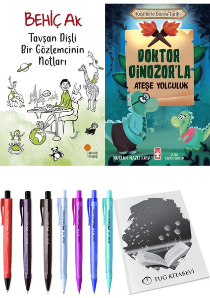 Doktor Dinozor'la Ateşe Yolculuk ve Tavşan Dişli Bir Gözlemcinin Notları 2'li Set - Kalem