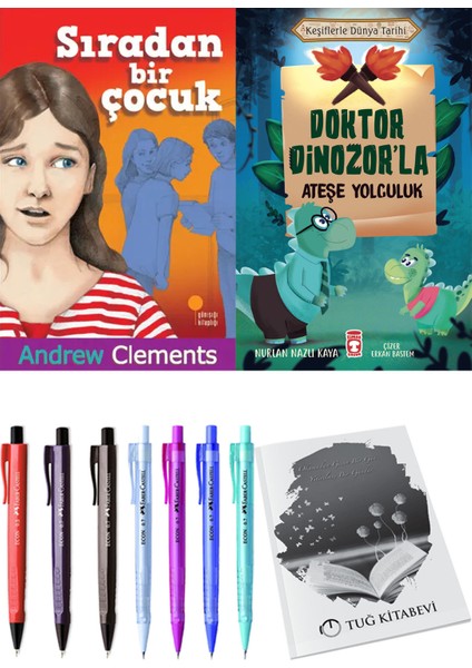 Doktor Dinozor'la Ateşe Yolculuk ve Sıradan Bir Çocuk 2'li Set - Kalem