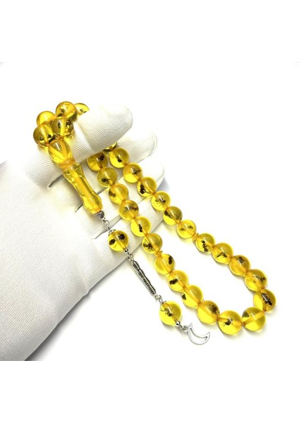 Karınca Fosilli (Yapay) Püsküllü 12-12MM Küre Model Tesbih