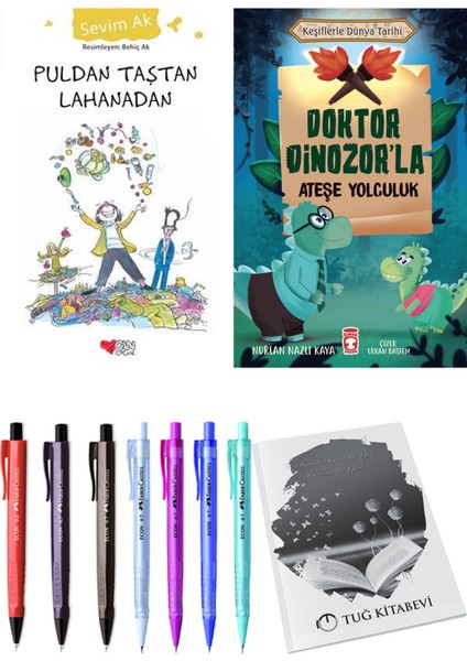 Doktor Dinozor'la Ateşe Yolculuk ve Puldan Taştan Lahanadan 2'li Set - Kalem