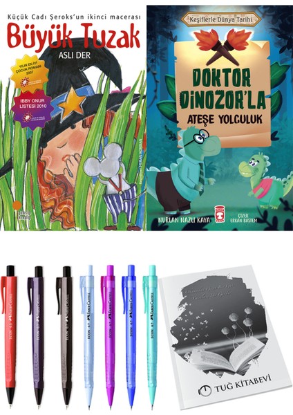 Doktor Dinozor'la Ateşe Yolculuk ve Büyük Tuzak 2'li Set - Kalem