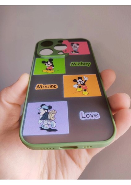 iPhone 14 Pro Uyumlu Mickey Mouse Tasarım Hux Telefon Boyun Askılı Set Kılıf indirimleri