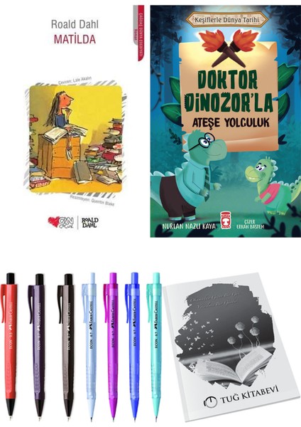 Doktor Dinozor'la Ateşe Yolculuk ve Matilda 2'li Set - Kalem