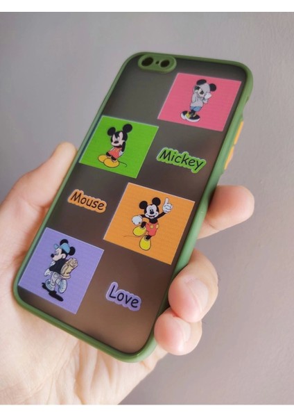iPhone 7 / iPhone 7 / iPhone Se 2020 Uyumlu Mickey Mouse Tasarım Telefon Boyun Askılı Set Kılıf fırsatları