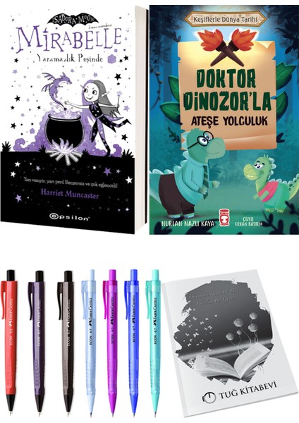 Doktor Dinozor'la Ateşe Yolculuk ve Mirabelle 1 Yaramazlık Peşinde 2'li Set - Kalem