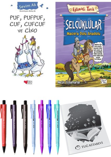 Selçuklular Macera Dolu Anadolu ve Puf, Pufpuf, Cuf, Cufcuf ve Cino 2'li Set - Kalem