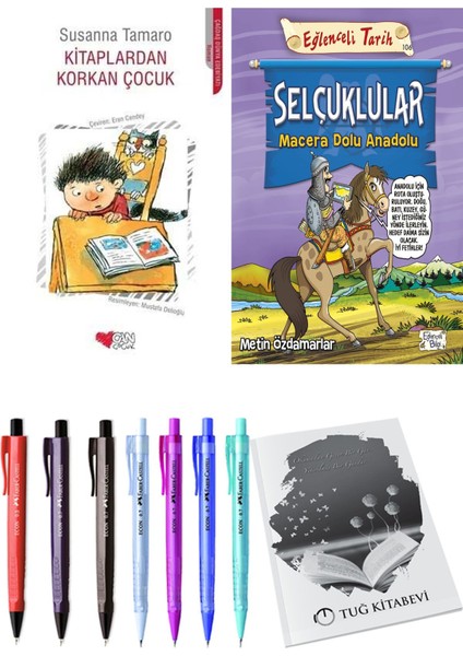 Selçuklular Macera Dolu Anadolu ve Kitaplardan Korkan Çocuk 2'li Set - Kalem