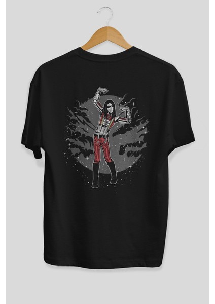 Marilyn Manson Arka Baskılı Siyah Oversize T-Shirt Erkek Kadın Bisiklet Yaka fırsatları